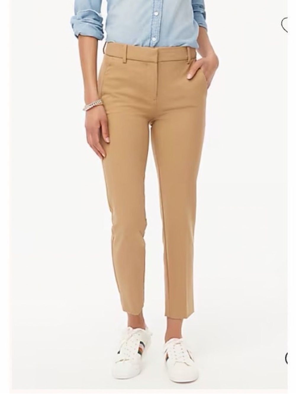 J.Crew Ruby Crop Pant Camel Tan Size 2 NWT Stretch Tailored High Rise Trouser